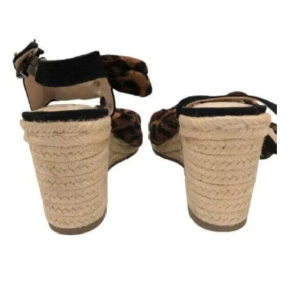 NEW Life Stride Brown Animal Print Wedge Business Casual Everyday Sandals 8 - Picture 7 of 9